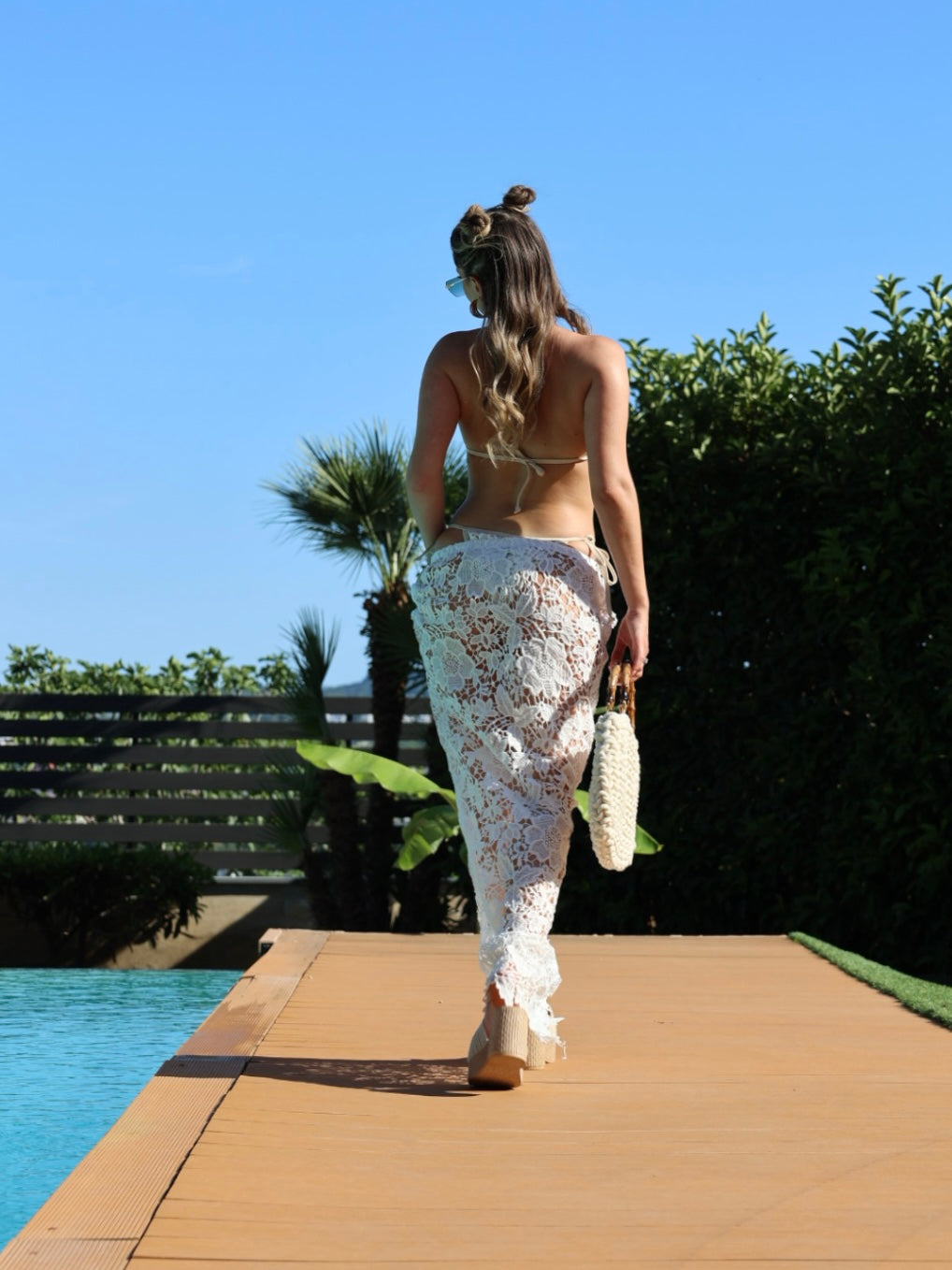 Bikini White Macrame' Set