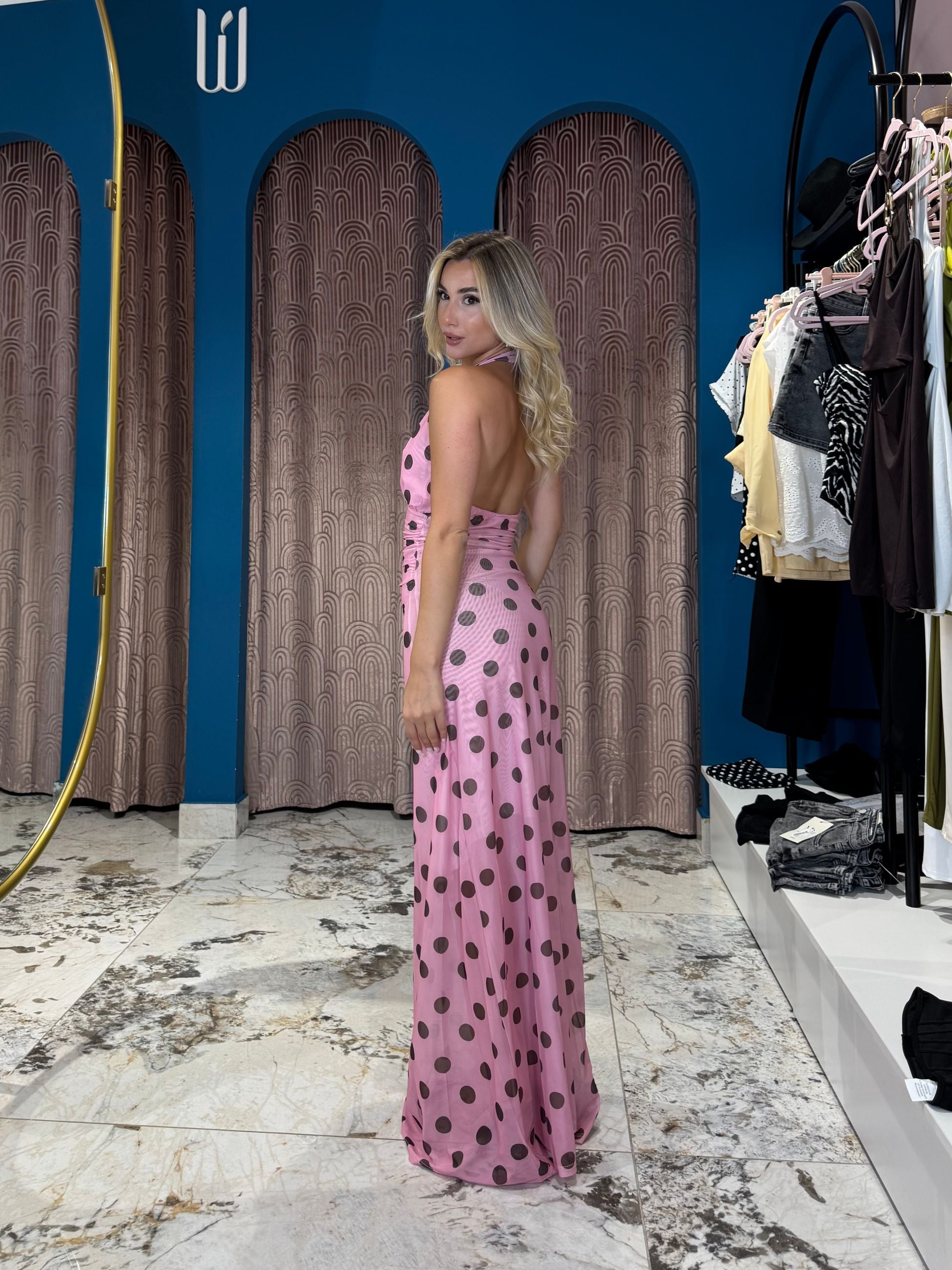 Abito Pois Pink
