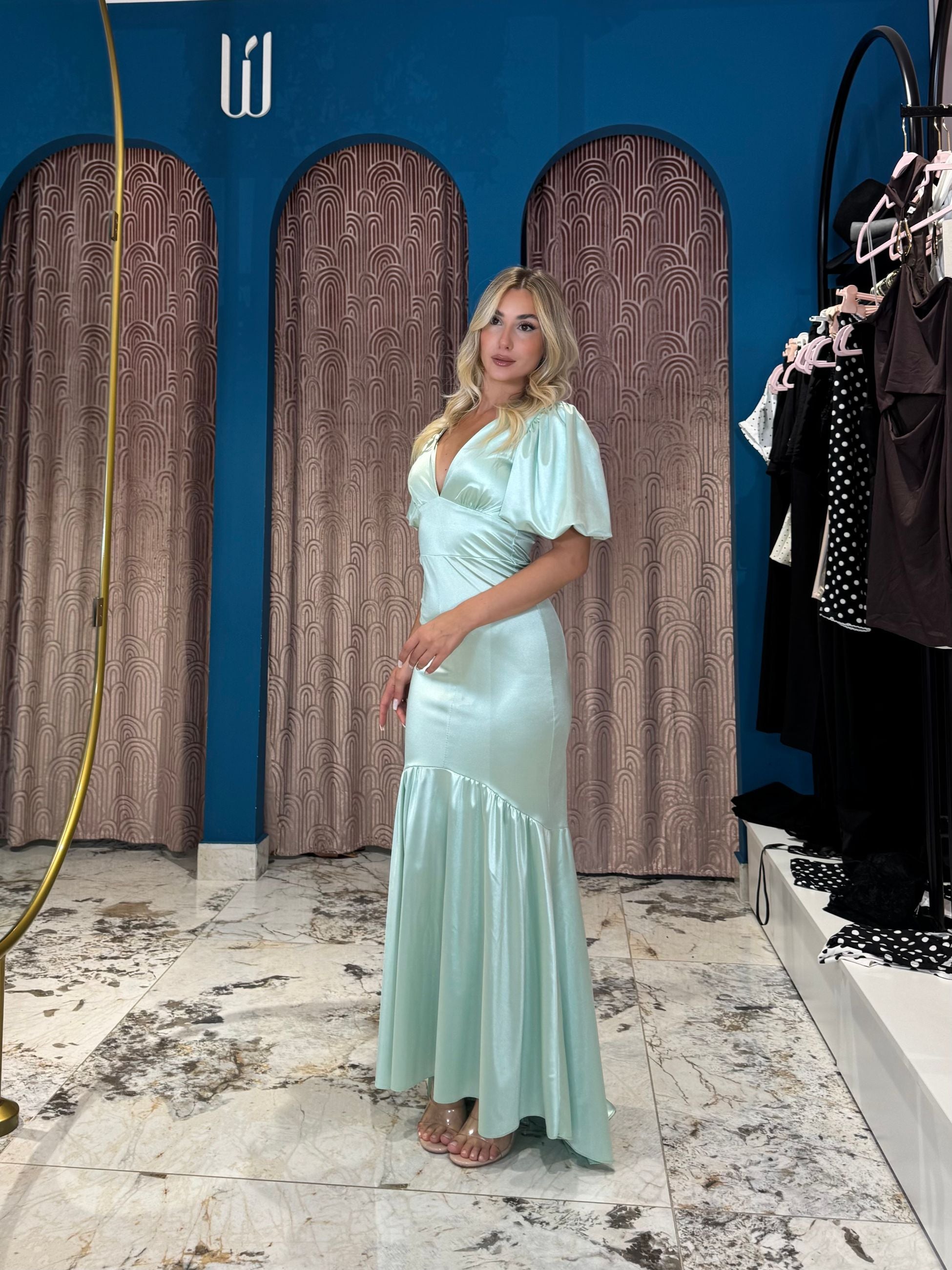 Abito Satin Sbuffo