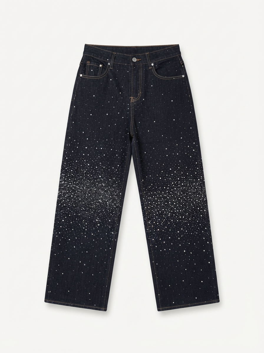 Jeans Blue Strass