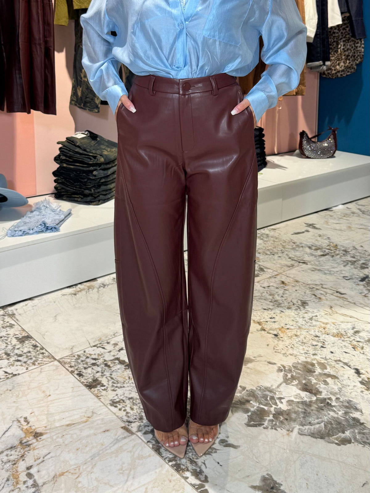Pantalone Balloon Bordeaux