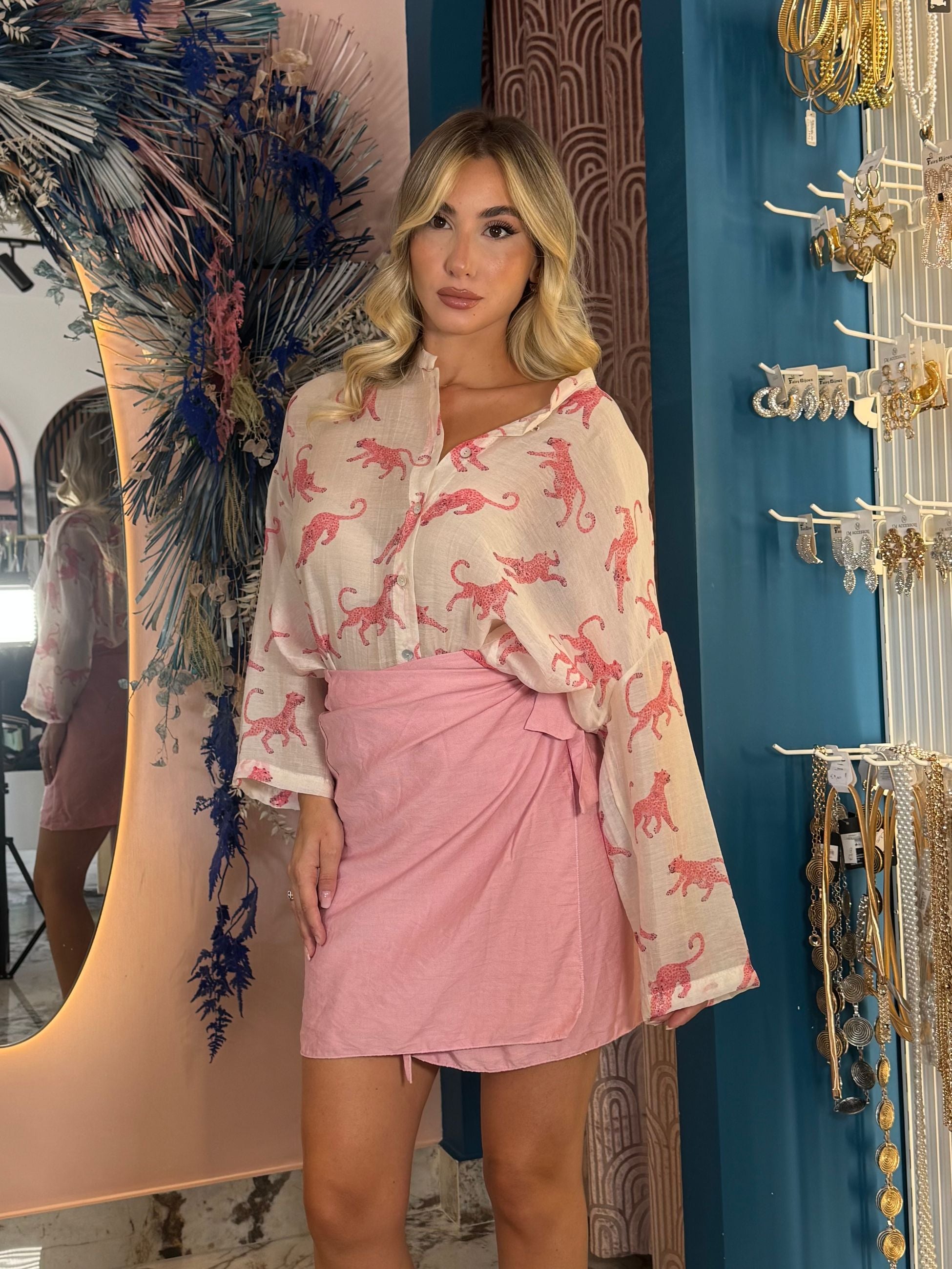 Camicia Pink Leo
