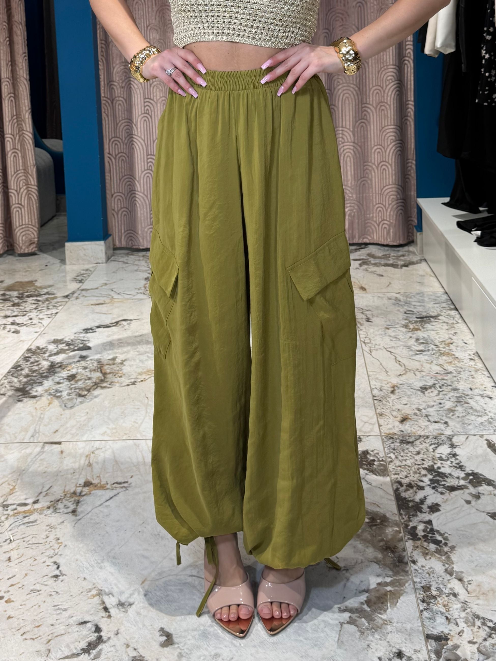 Pantalone Coulisse Lime