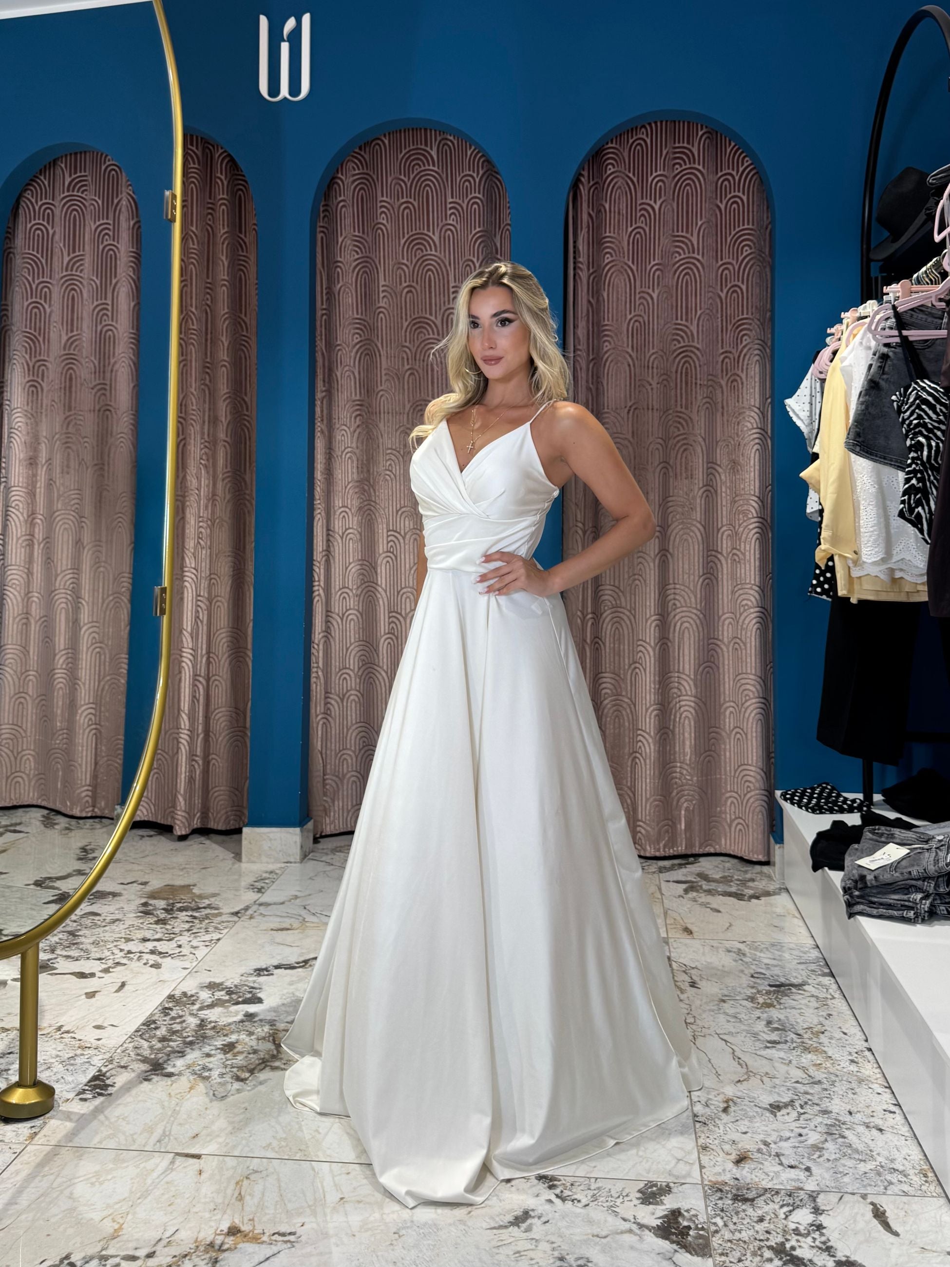 Abito Satin Perla