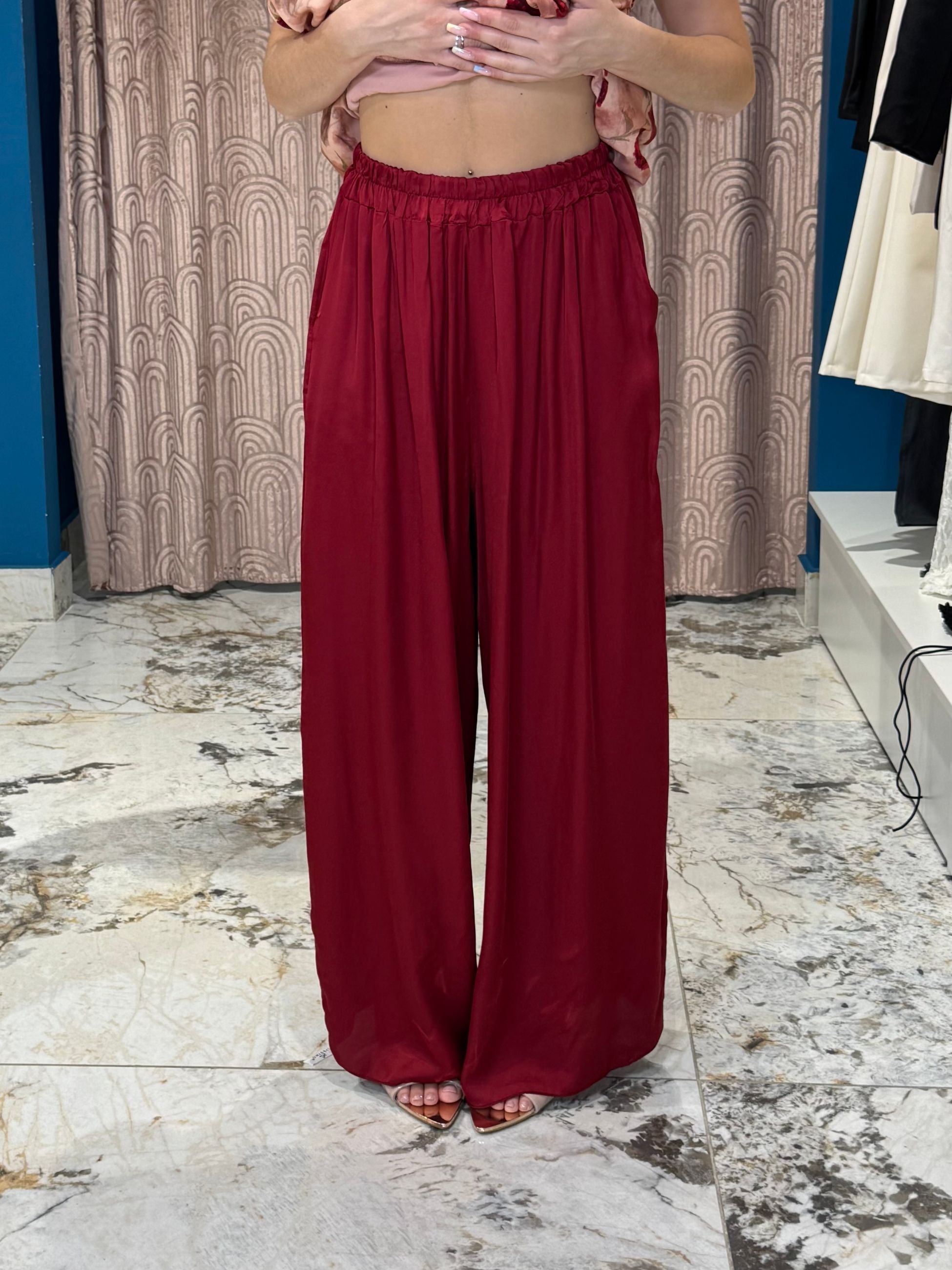 Pantalone Red Satin