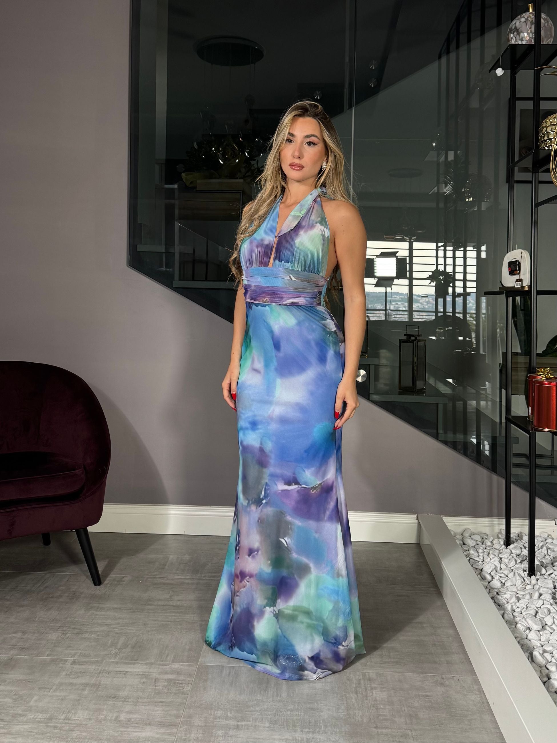 Abito Camouflage Sky